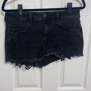 American Eagle high rise short denim shorts